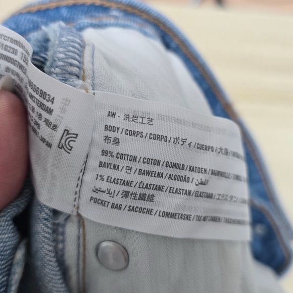 ABERCROMBIE & FITCH The Baggy Low Rise Jeans Waist 16” Like New Retro Inspired - Picture 7 of 7